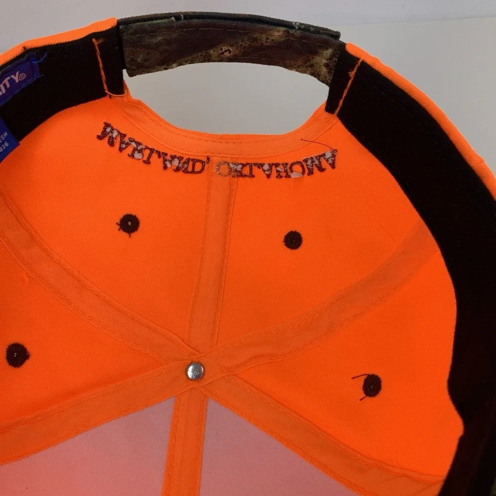 Red Rock Ranch Hat Marland OK Blaze Orange Camo Adjustable Structured Cap